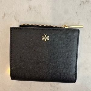 Black folding Tory Burch wallet authentic